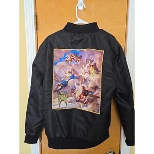 Rebel Vengeance Bomber Jacket Italian Art Angels Men’s Size Medium
